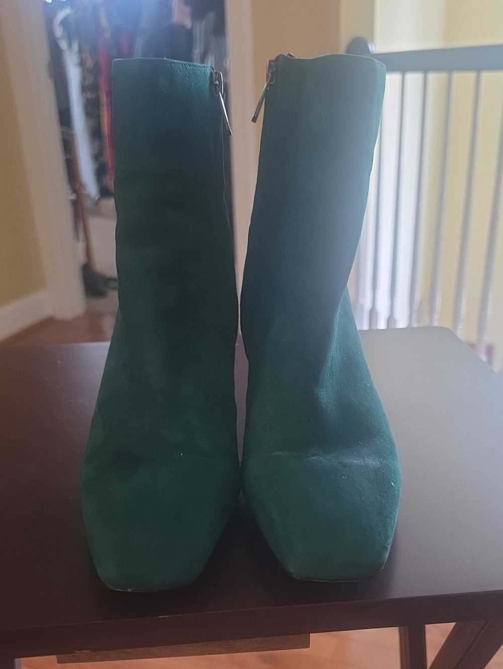 Sam Edelman Emerald Green Suede Ankle Boots